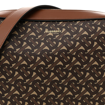 Burberry E-Canvas Monogram Calfskin Knight Messenger Bag Bridle Brown 7 of 9