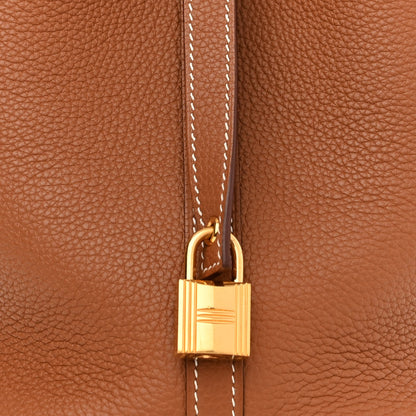 Hermes Taurillon Clemence Picotin Lock 18 PM Gold 8 of 10