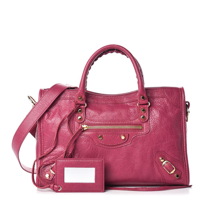 Balenciaga Agneau Classic Gold Hardware S City Rose Dahlia 1 of 10