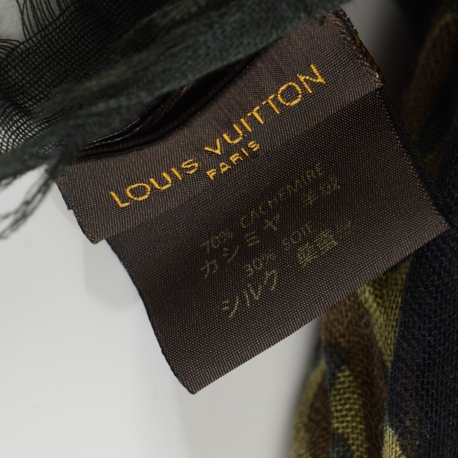 Louis Vuitton Cashmere Silk Leopard V Stole Kaki Vanilla 4 of 6