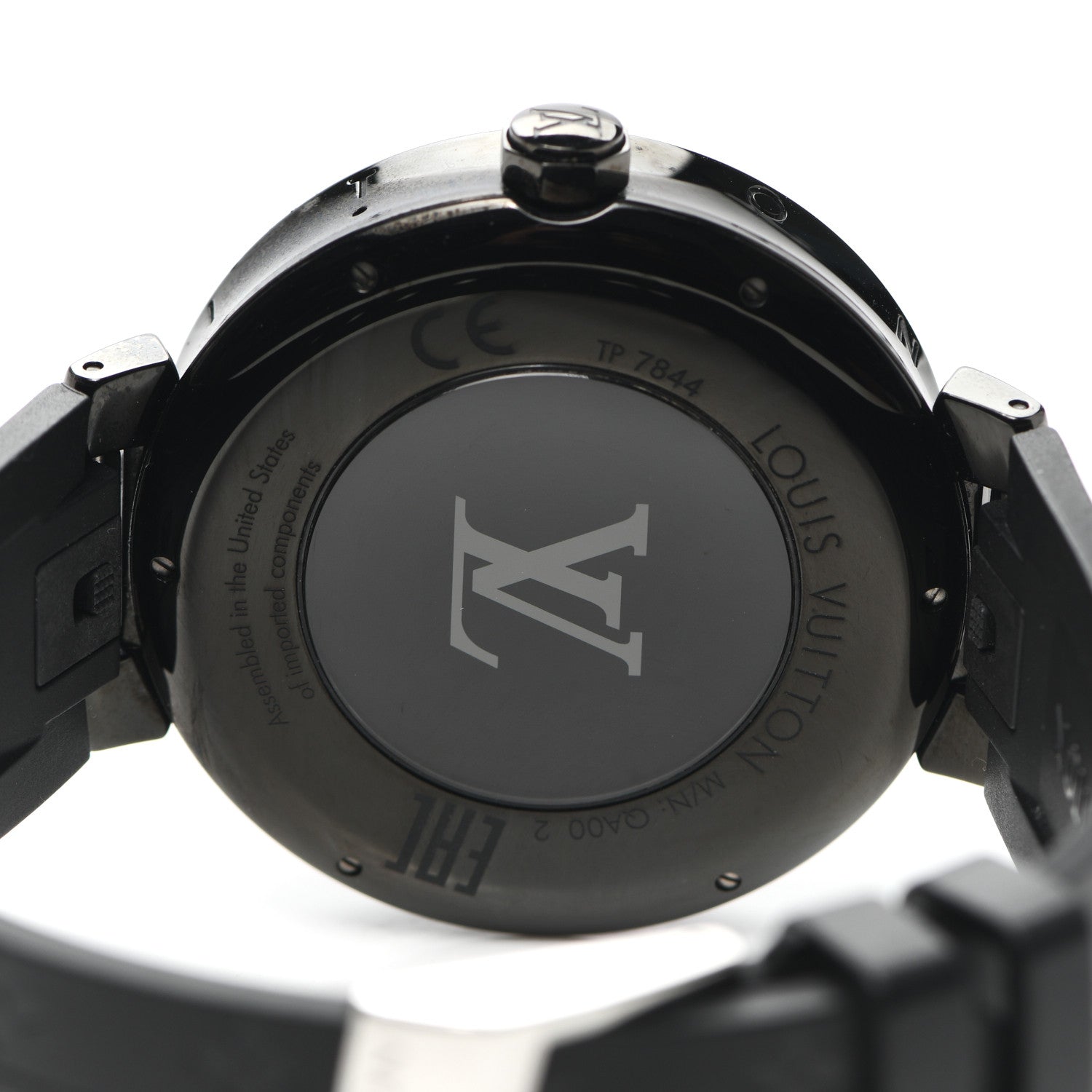 Louis Vuitton Stainless Steel Rubber 42mm Connected Tambour Horizon SmartWatch Black 4 of 7