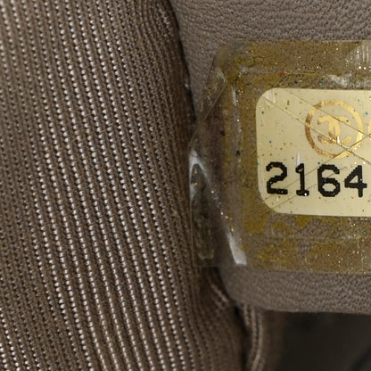 Chanel Goatskin Suede Calfskin Quilted Patchwork Drawstring Bag Blue 7 of 10