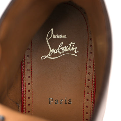 Christian Louboutin Patine Calfskin Mens Ajmone Flat Boots 42.5 Havane 7 of 8