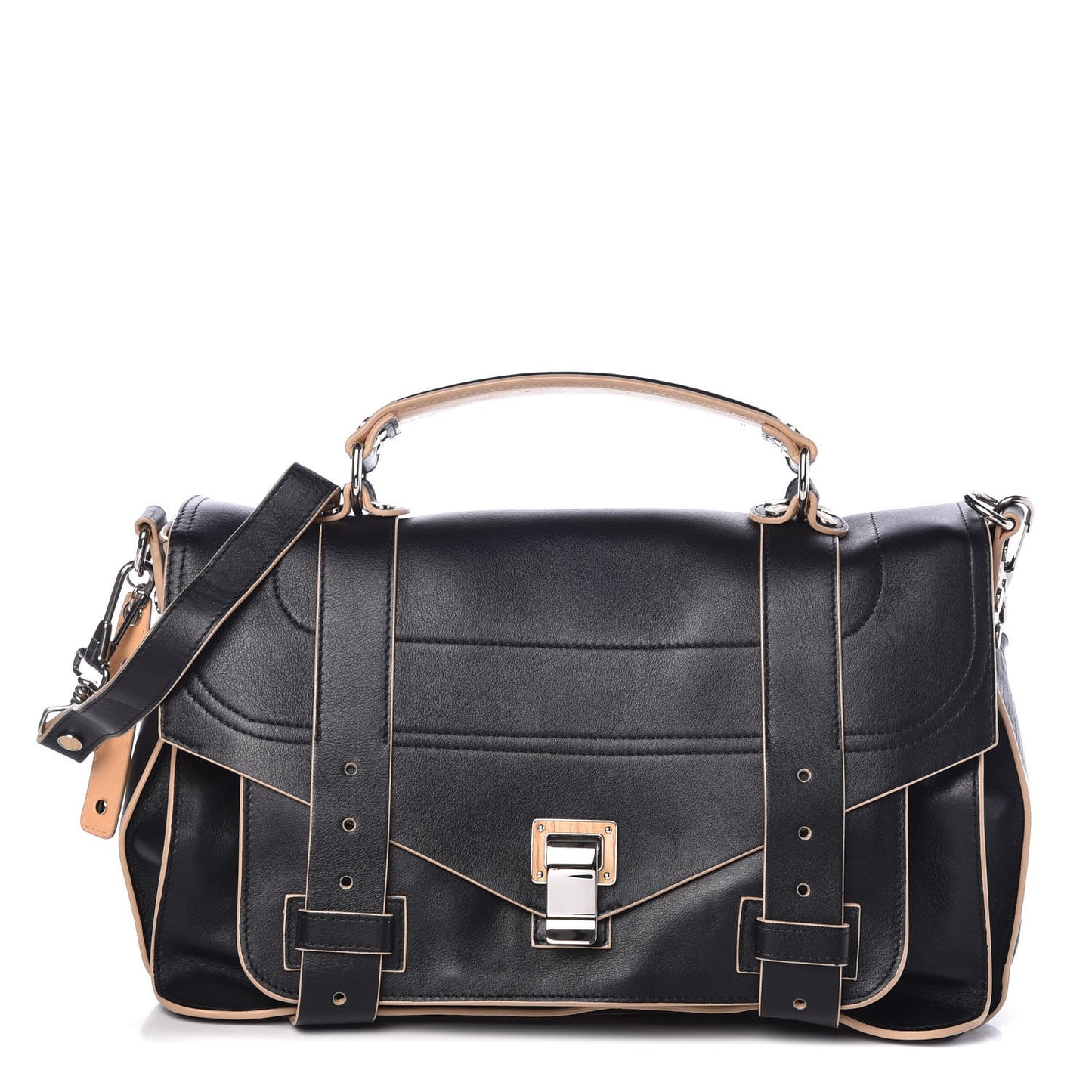 Lambskin 2 Tone Medium PS1 Satchel Black Sorbet