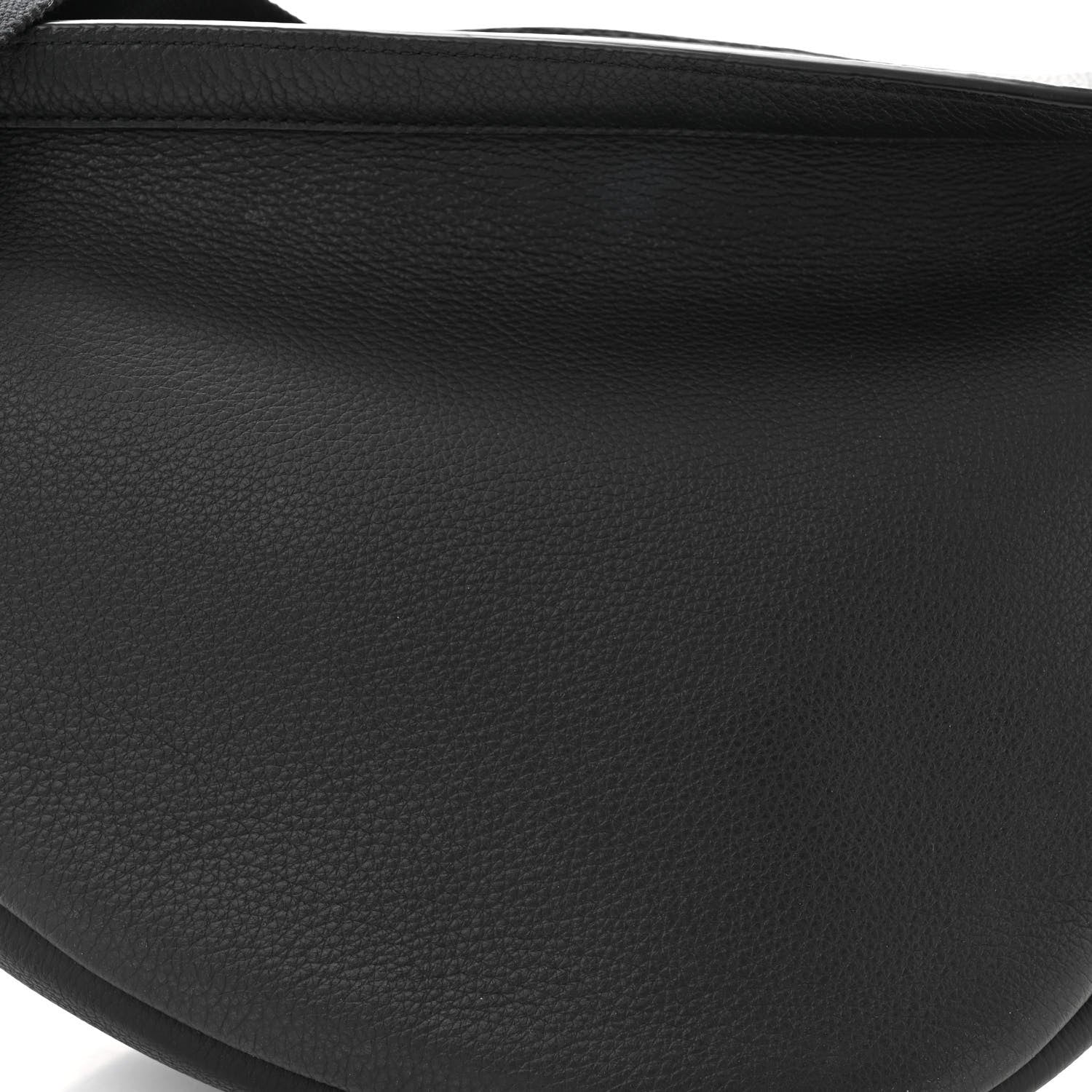 The Row Grained Calfskin Large Slouchy Banana Bag Black 7 of 9