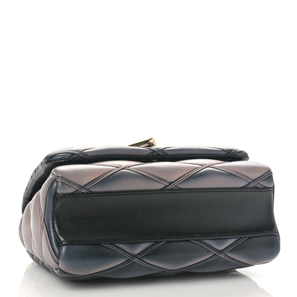 Louis Vuitton Lambskin Malletage Top Handle GO-14 MM Black Pink 5 of 9