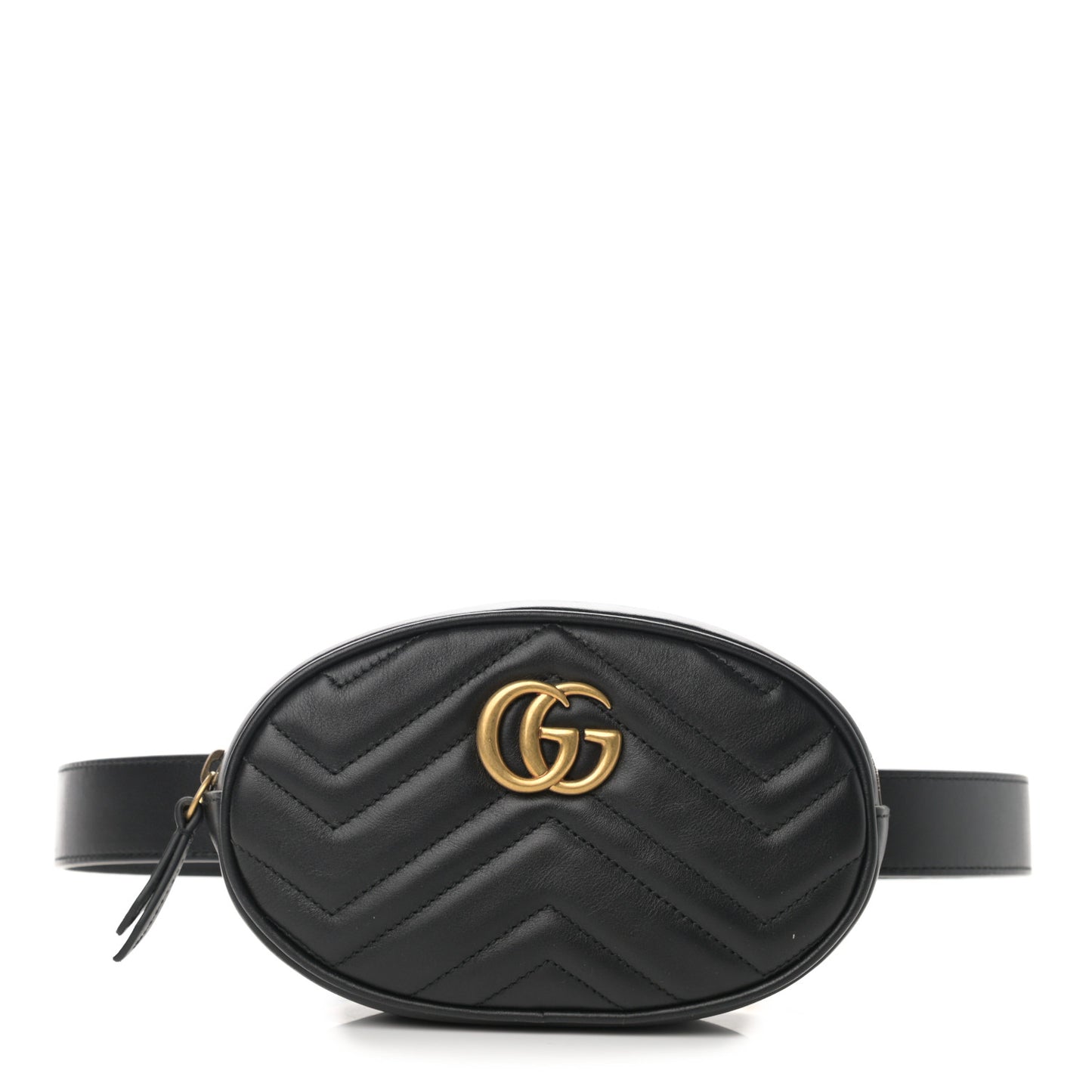 Calfskin Matelasse GG Marmont Belt Bag 85 34 Black
