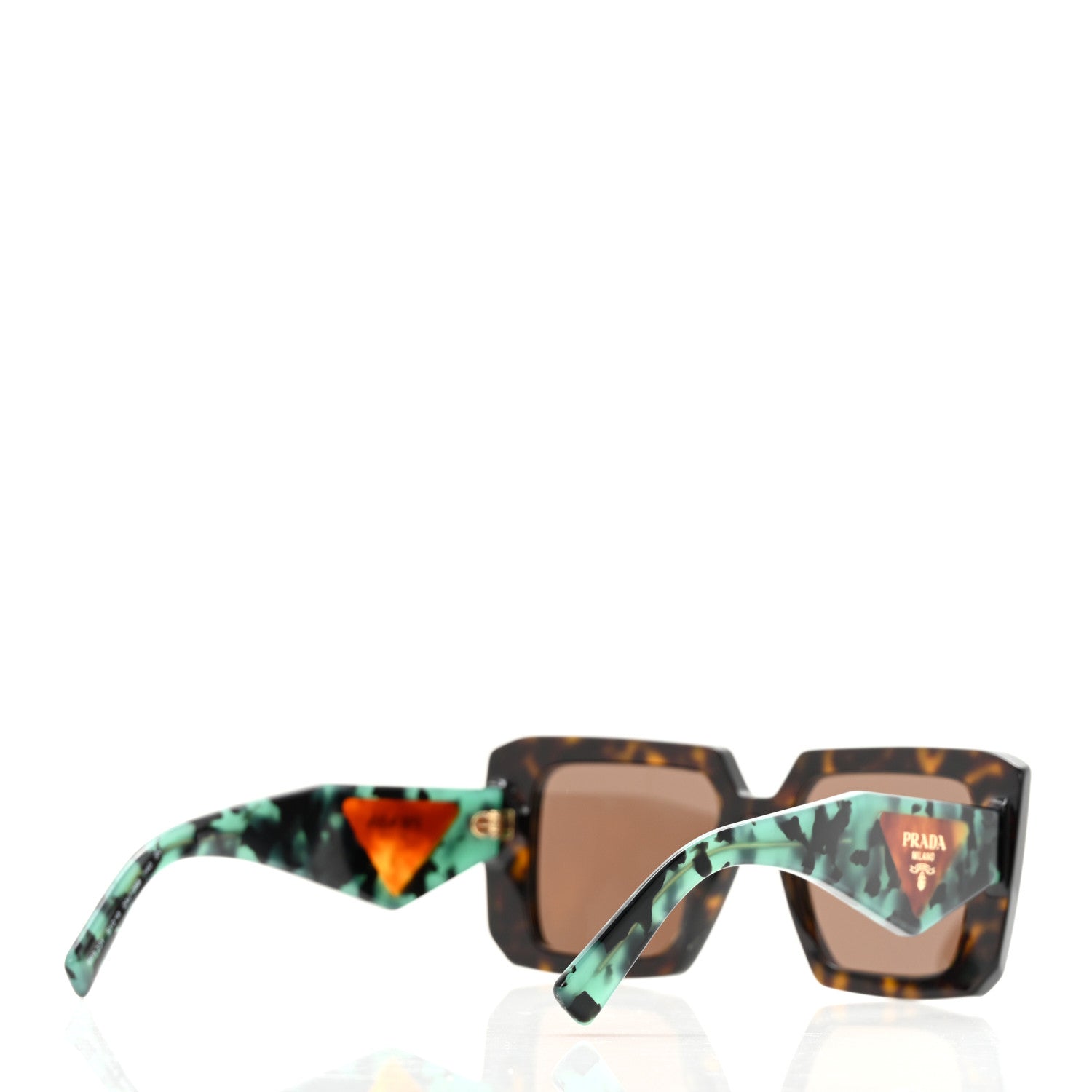Prada Acetate Symbole Sunglasses SPR 23Y Red Tortoise 4 of 9