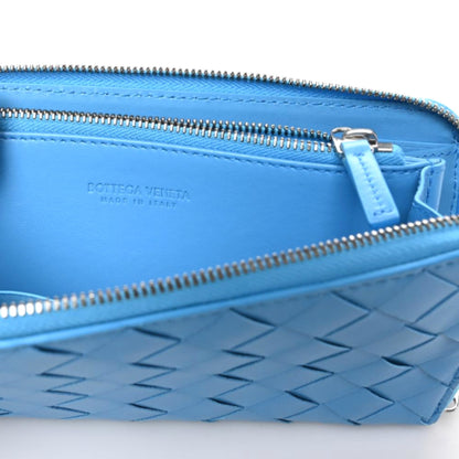 Bottega Veneta Nappa Intrecciato Zip Around Wallet Swimming Pool 6 of 6