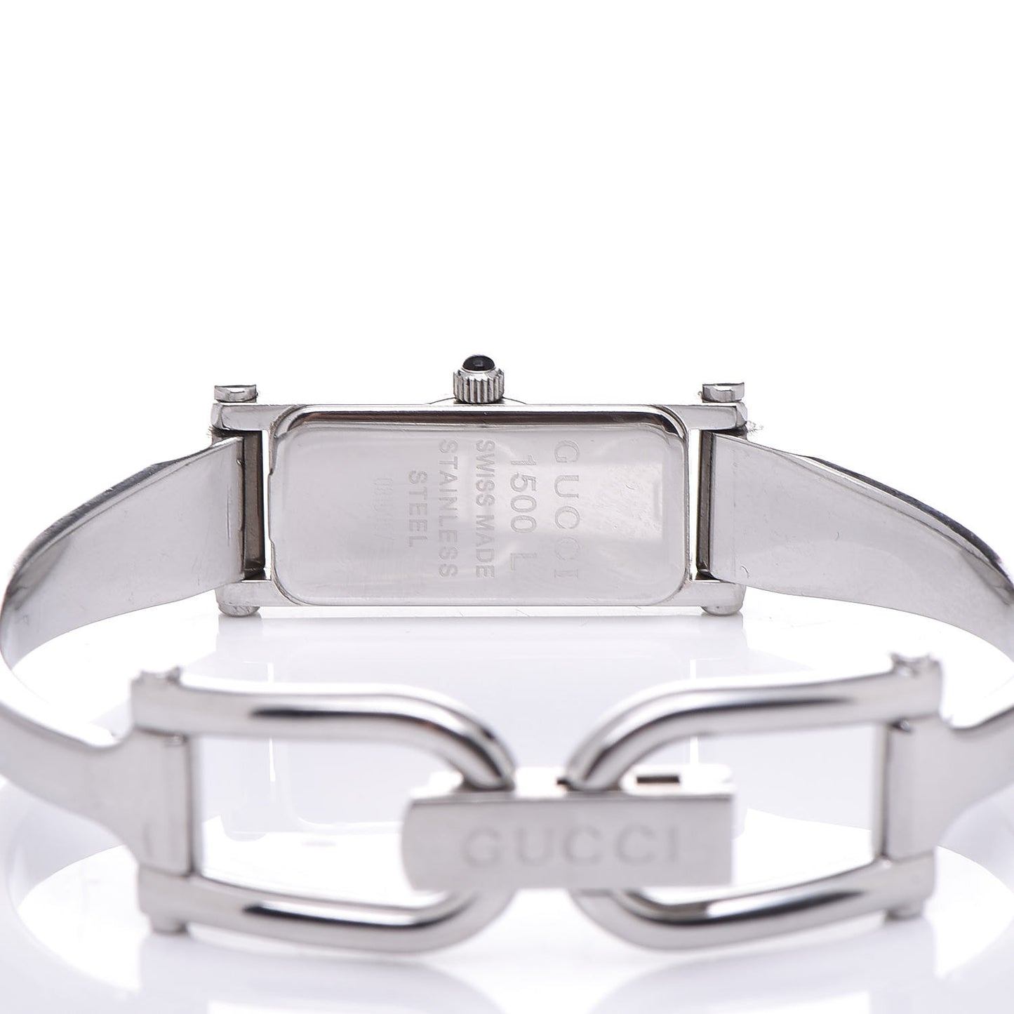 Stainless Steel Pink Mother of Pearl 12mm 1500L Horsebit Quartz Watch