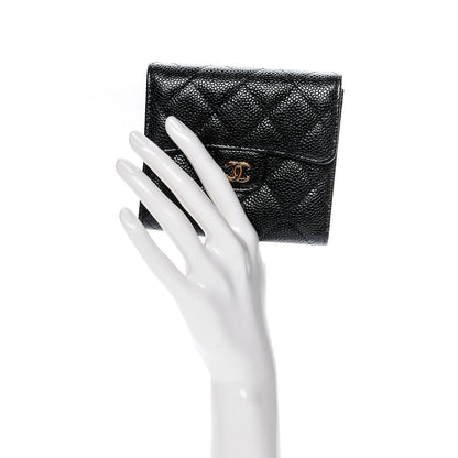 Chanel Caviar Quilted Compact Flap Wallet Black 2 of 8