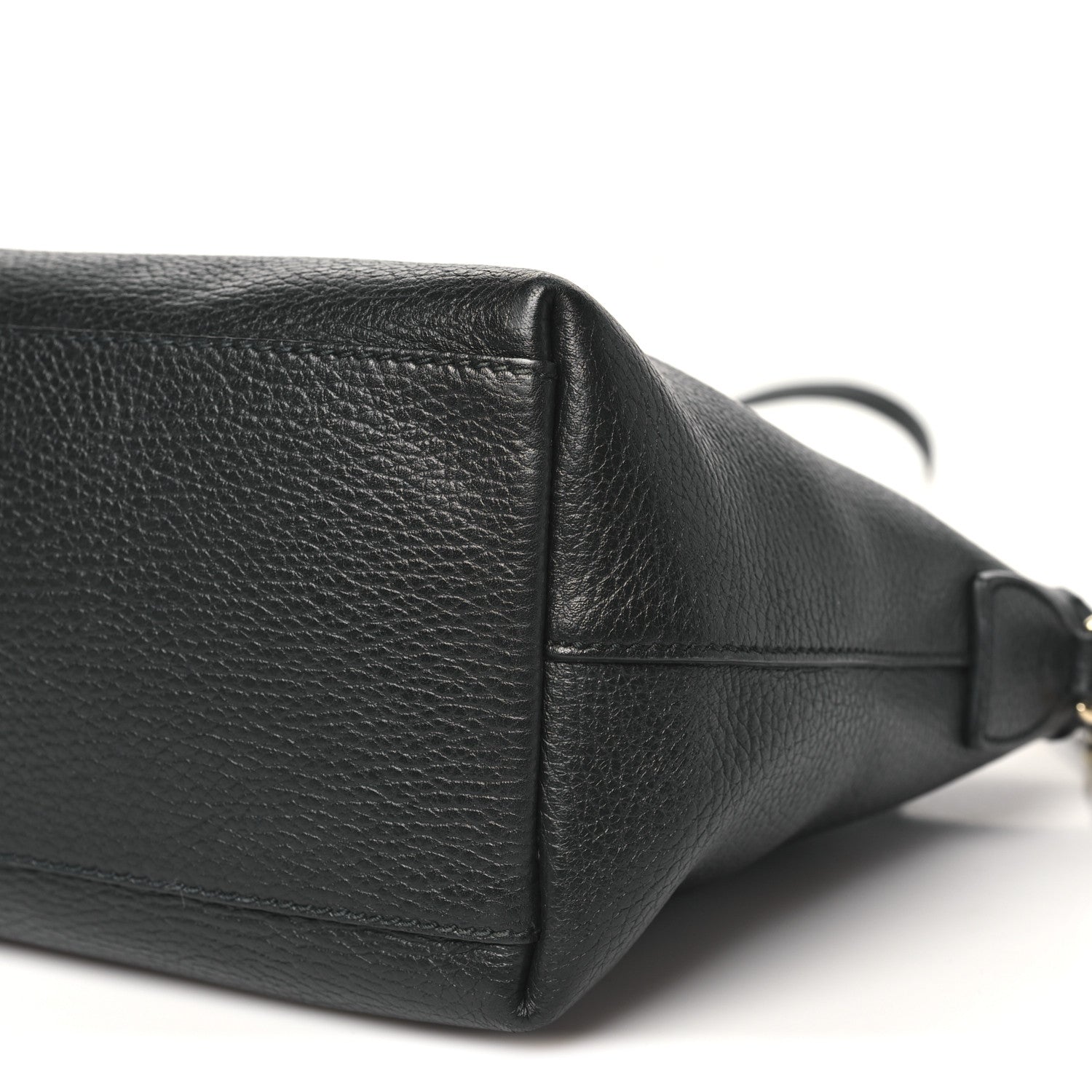 Gucci Dollar Calfskin GG Charm Satchel Black 10 of 12