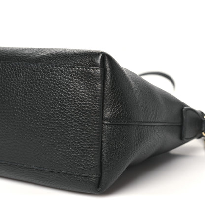 Gucci Dollar Calfskin GG Charm Satchel Black 10 of 12
