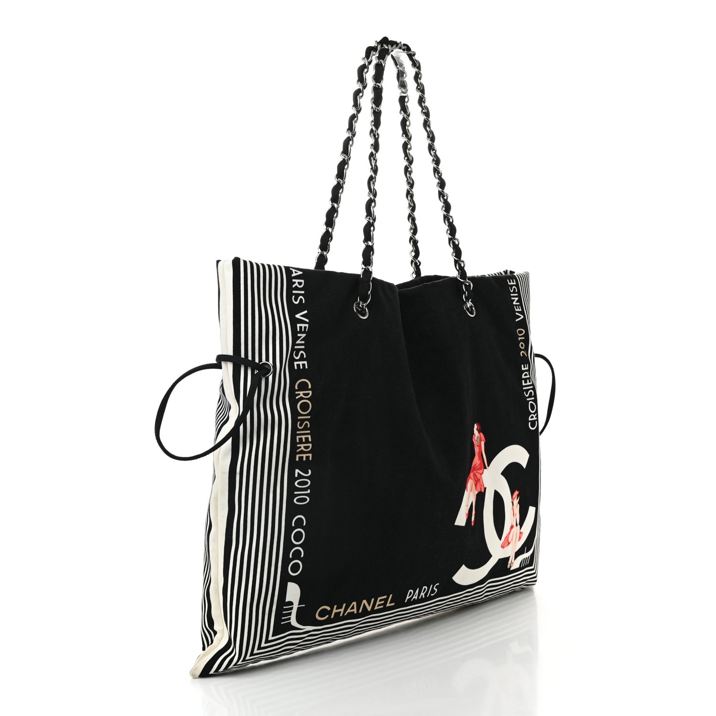 Canvas CC Paris Venice Bon Bon Tote Black White