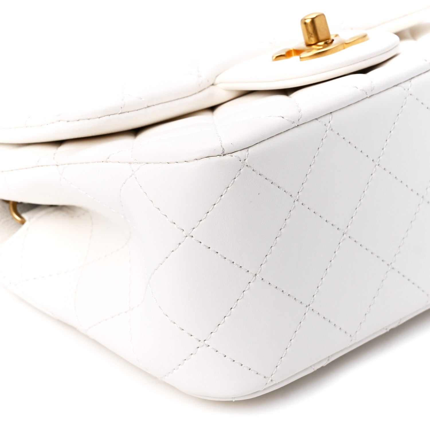 Chanel Lambskin Quilted Mini Pearl Crush Flap White 11 of 13