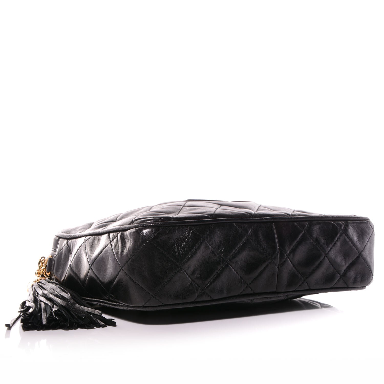 Chanel Lambskin Quilted Tassel Camera Case Black 4 of 7