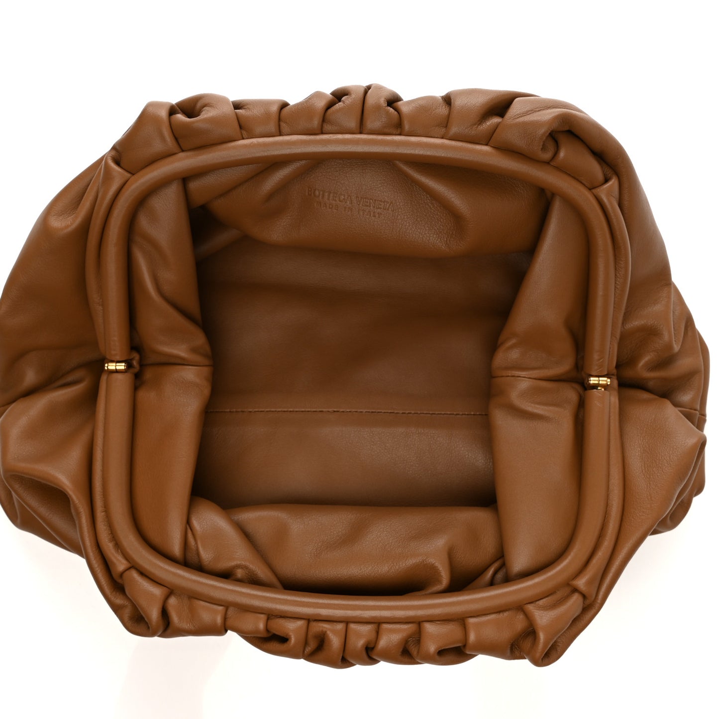 Smooth Butter Calf The Pouch Oversized Clutch Cammello