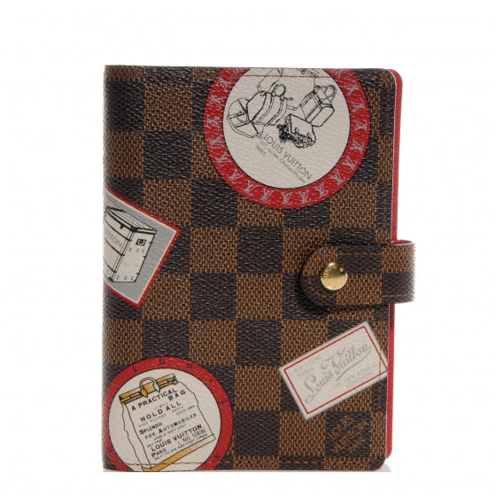 Louis Vuitton Damier Ebene Patch Small Ring Agenda Cover 8 of 14