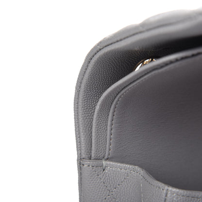 Chanel Caviar Quilted Medium Double Flap Grey 12 of 12