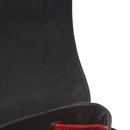 Fendi Vitello Cruise Bi-Color FF 1974 Embossed F is Fendi Drawstring Backpack Black Fragola Maya 8 of 12