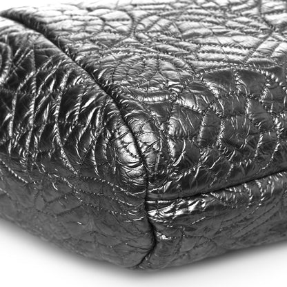 Chanel Vinyl Graphic Edge Tote Silver 10 of 12