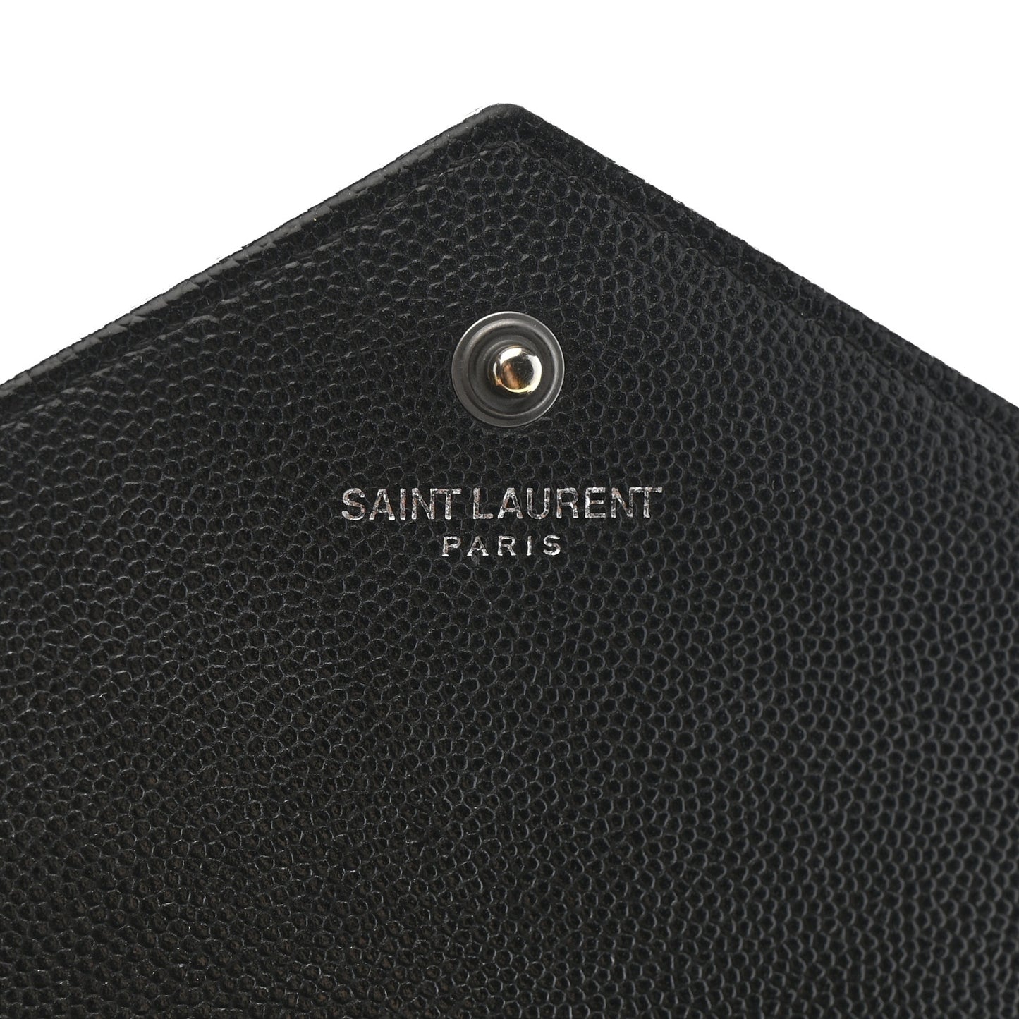 Grain De Poudre Matelasse Chevron Monogram Monochrome Chain Wallet Black