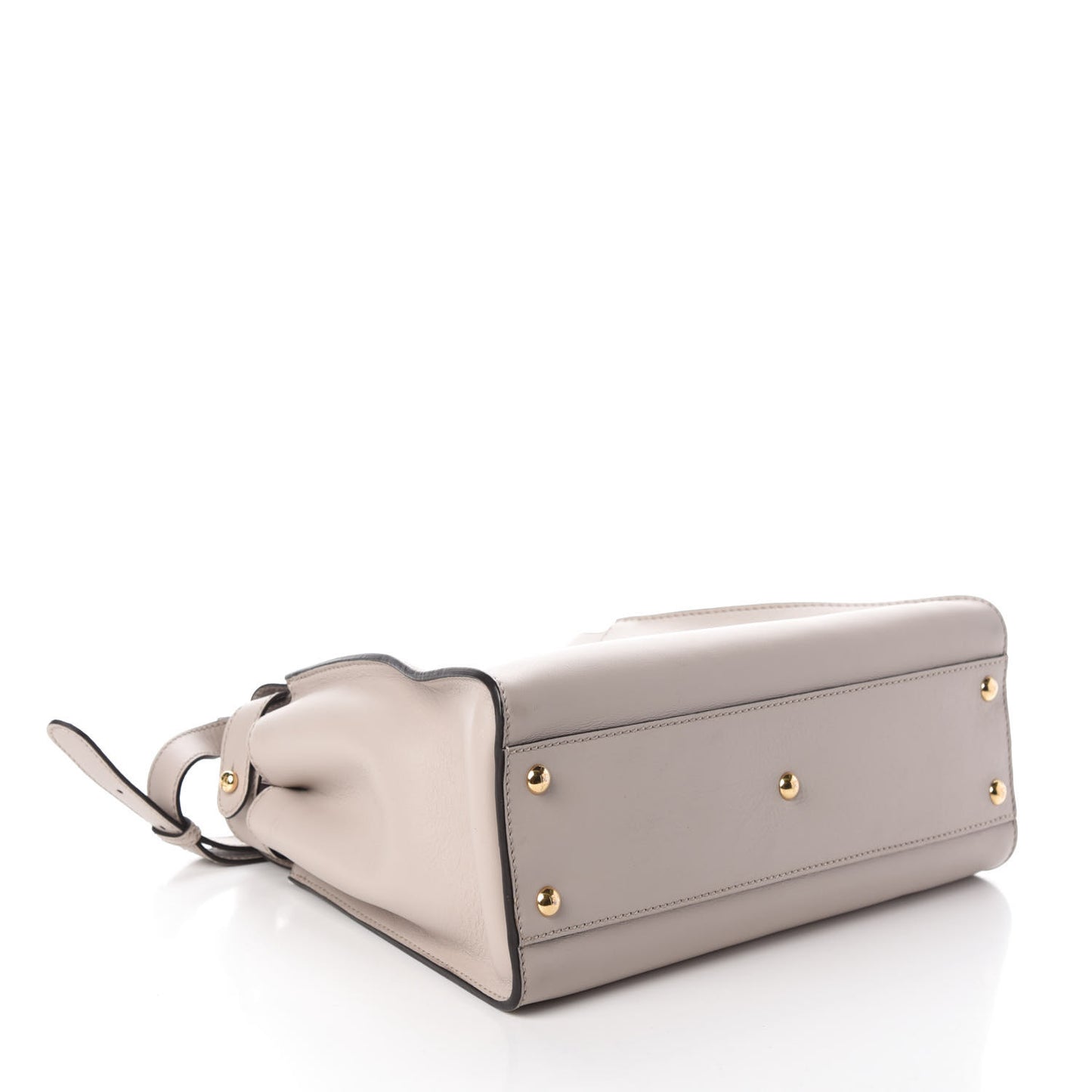 Vitello Seta Shiny Nappa Medium Peekaboo Iconic Satchel Grigio Polvere Bois de Rose