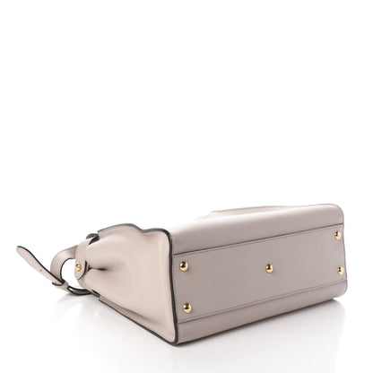 Fendi Vitello Seta Shiny Nappa Medium Peekaboo Iconic Satchel Grigio Polvere Bois de Rose 5 of 10