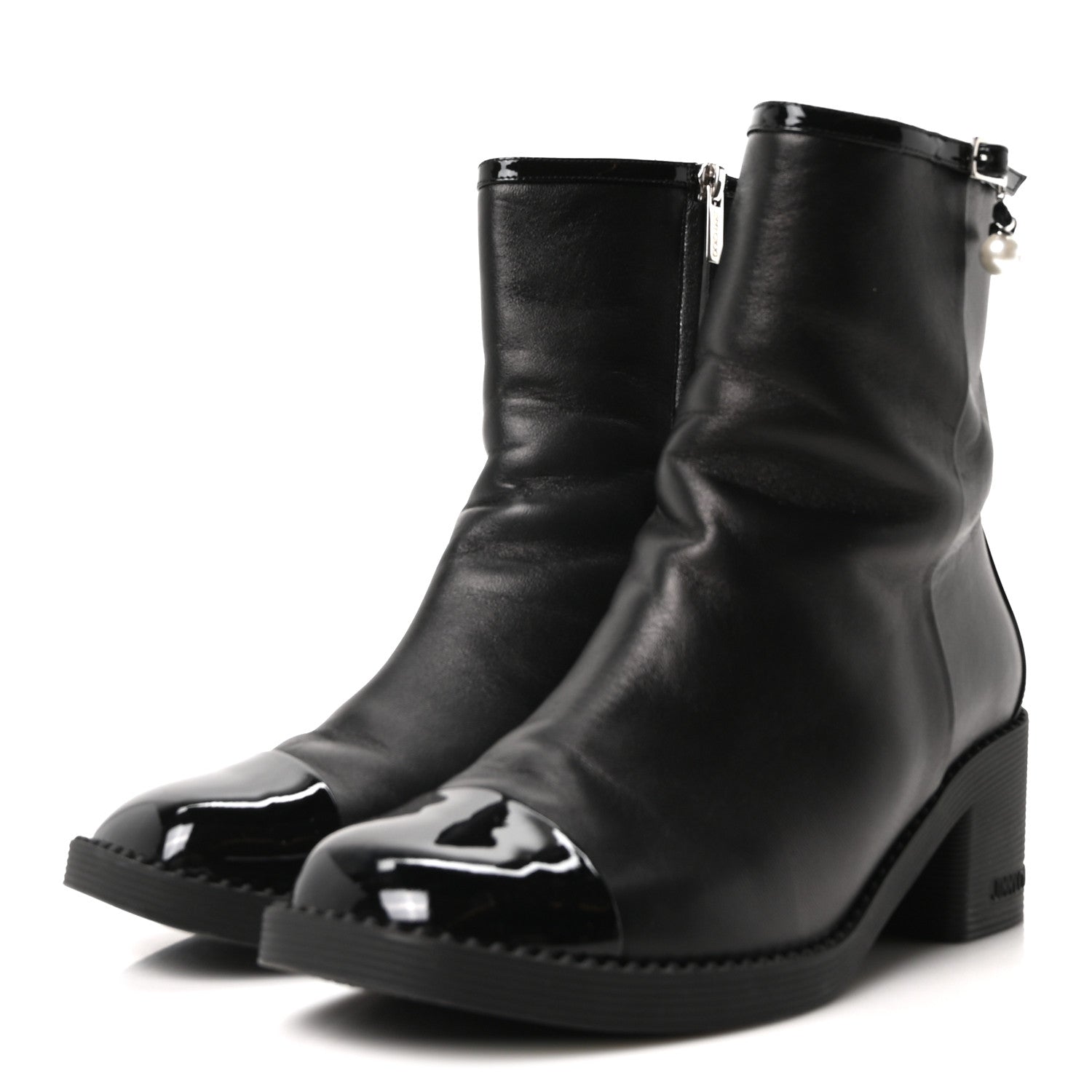Jimmy Choo Nappa Patent Pearl Adry 60mm Ankle Boots 39.5 Black 4 of 9