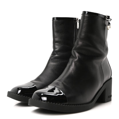 Jimmy Choo Nappa Patent Pearl Adry 60mm Ankle Boots 39.5 Black 4 of 9
