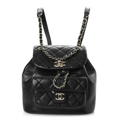Chanel Lambskin Quilted Small Duma Drawstring Backpack Black 8 of 11