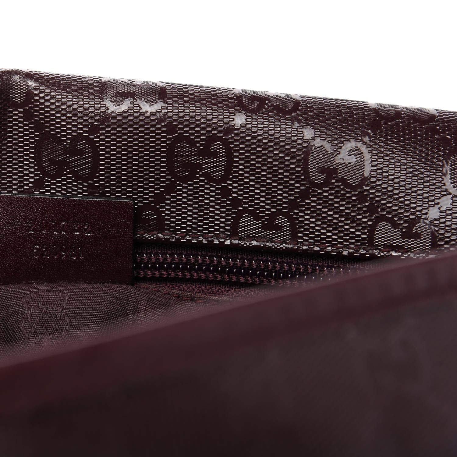 Gucci Imprime Monogram Medium Double Buckle Flap Messenger Bag Bordeaux 9 of 10