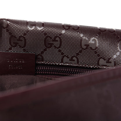 Gucci Imprime Monogram Medium Double Buckle Flap Messenger Bag Bordeaux 9 of 10