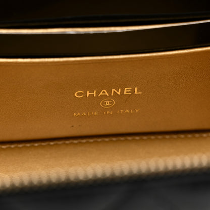 Chanel Lambskin Quilted Pearl Crush Small Vanity Case With Chain Black 7 of 13
