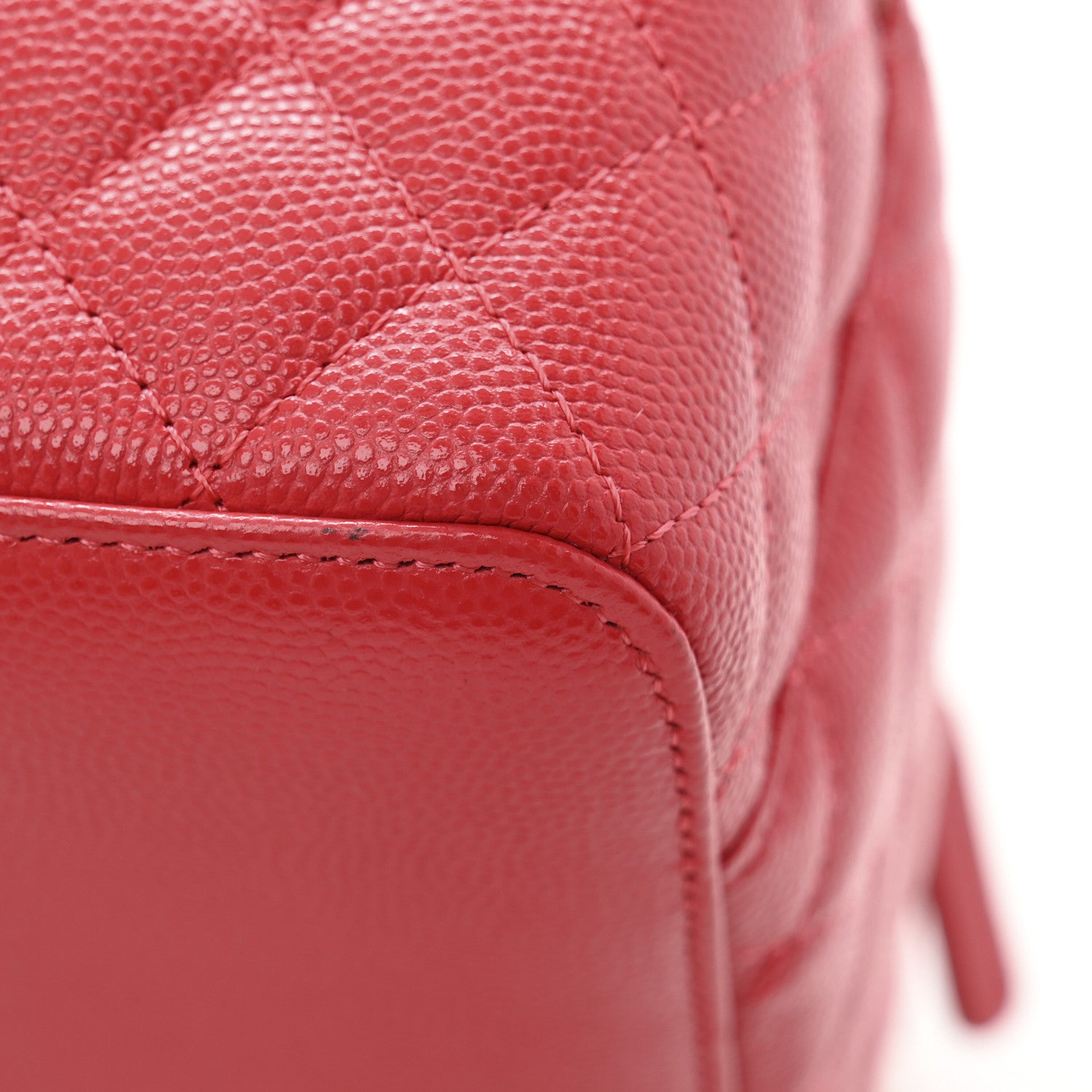 Chanel Caviar Quilted Top Handle Jewelry Case Red 9 of 9