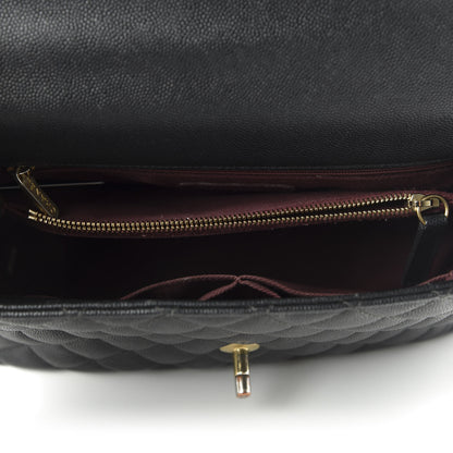 Chanel Caviar Quilted Small Coco Handle Flap Black 4 of 10