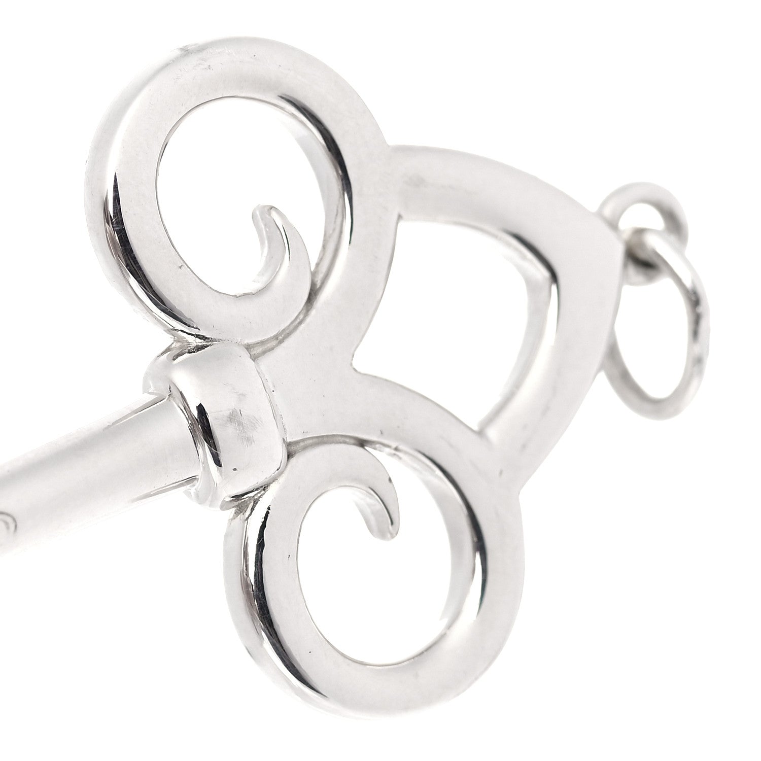 Tiffany Sterling Silver Fleur De Lis Key Pendant 5 of 5