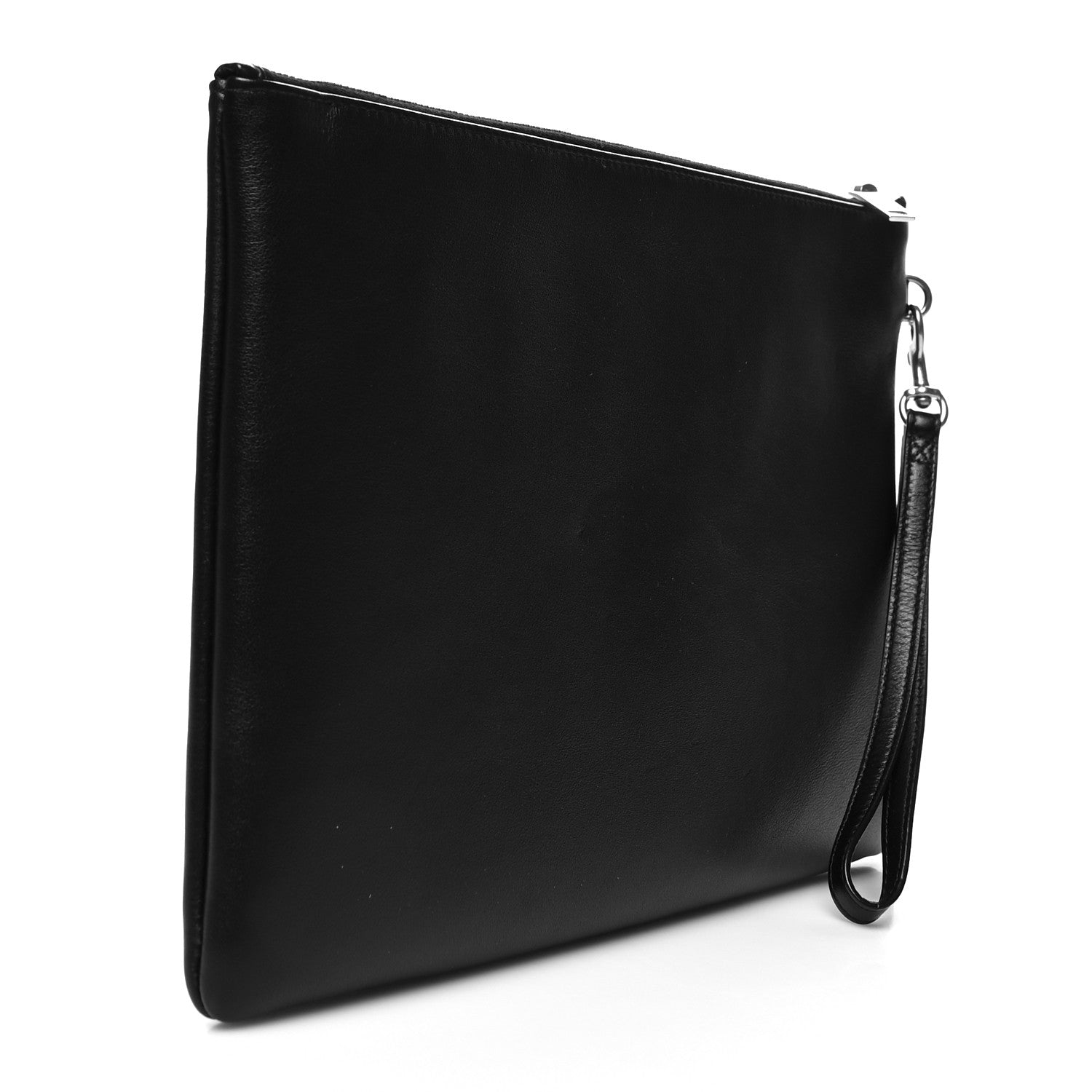 Saint Laurent Vitello Rive Gauche Zipped Pouch Black 3 of 10