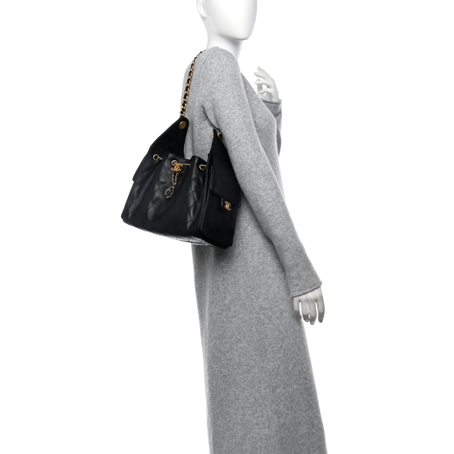 Caviar Quilted Small Chanel 25 Handbag Black