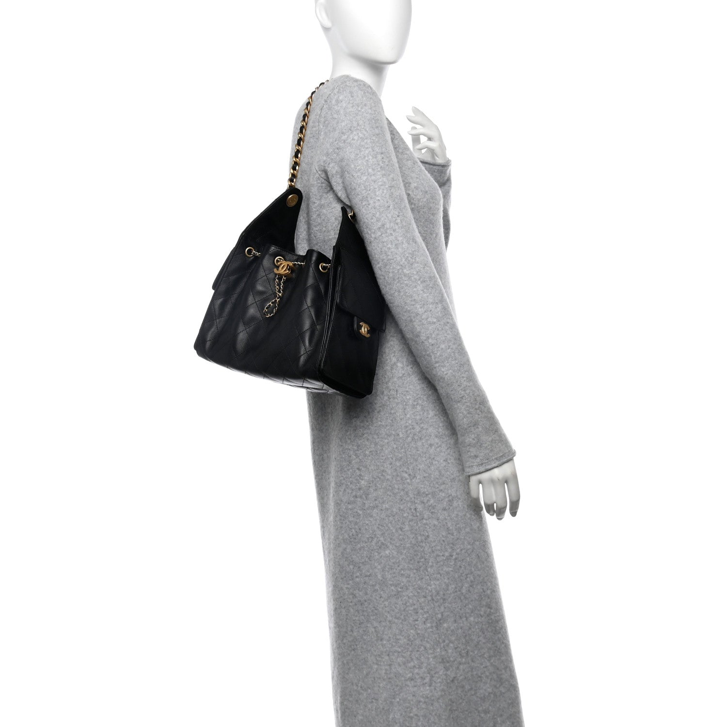 Chanel Caviar Quilted Small Chanel 25 Handbag Black 2 of 12