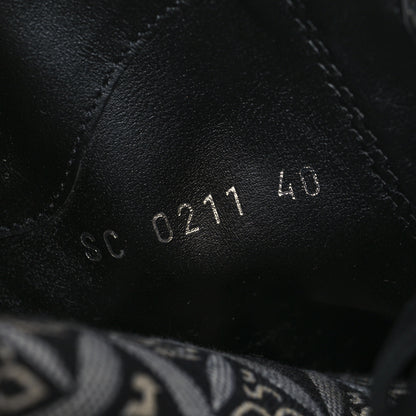 Louis Vuitton Suede Calfskin Jacquard Since 1854 Laureate Platform Desert Boots 40 Black 7 of 7