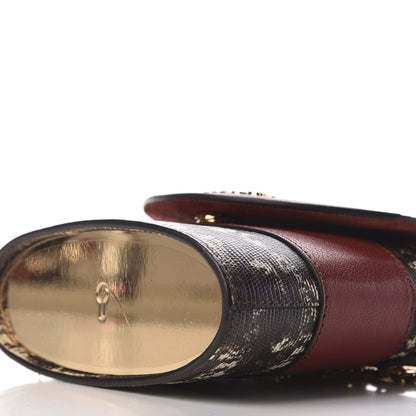 Chloe Calfskin Lizard Embossed Small Aby Lock Sepia Brown 15 of 18