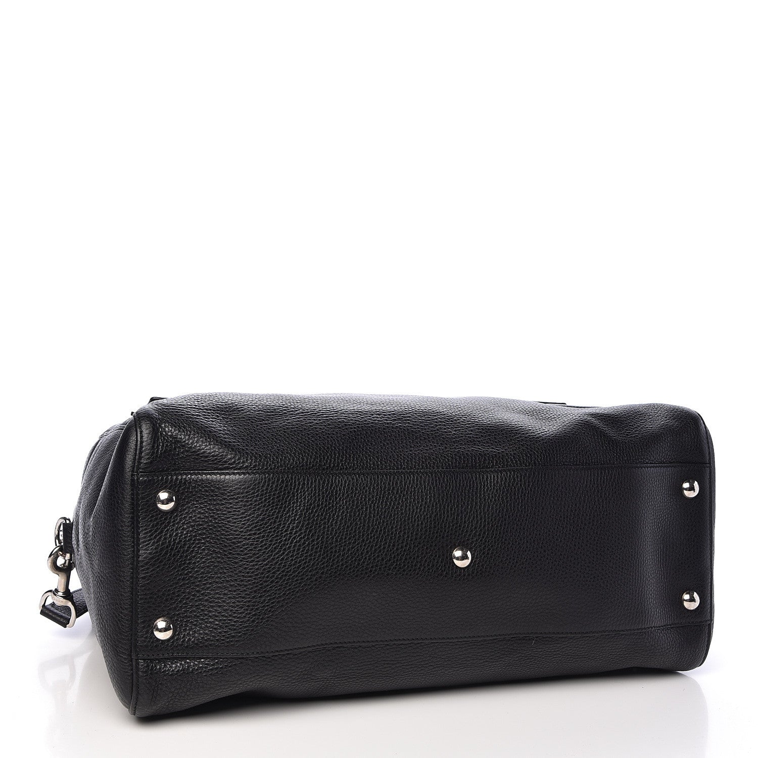 Gucci Pebbled Calfskin Soho Carry On Duffle Black 4 of 11