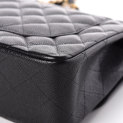 Chanel Caviar Quilted Jumbo Double Flap Black 16 of 17