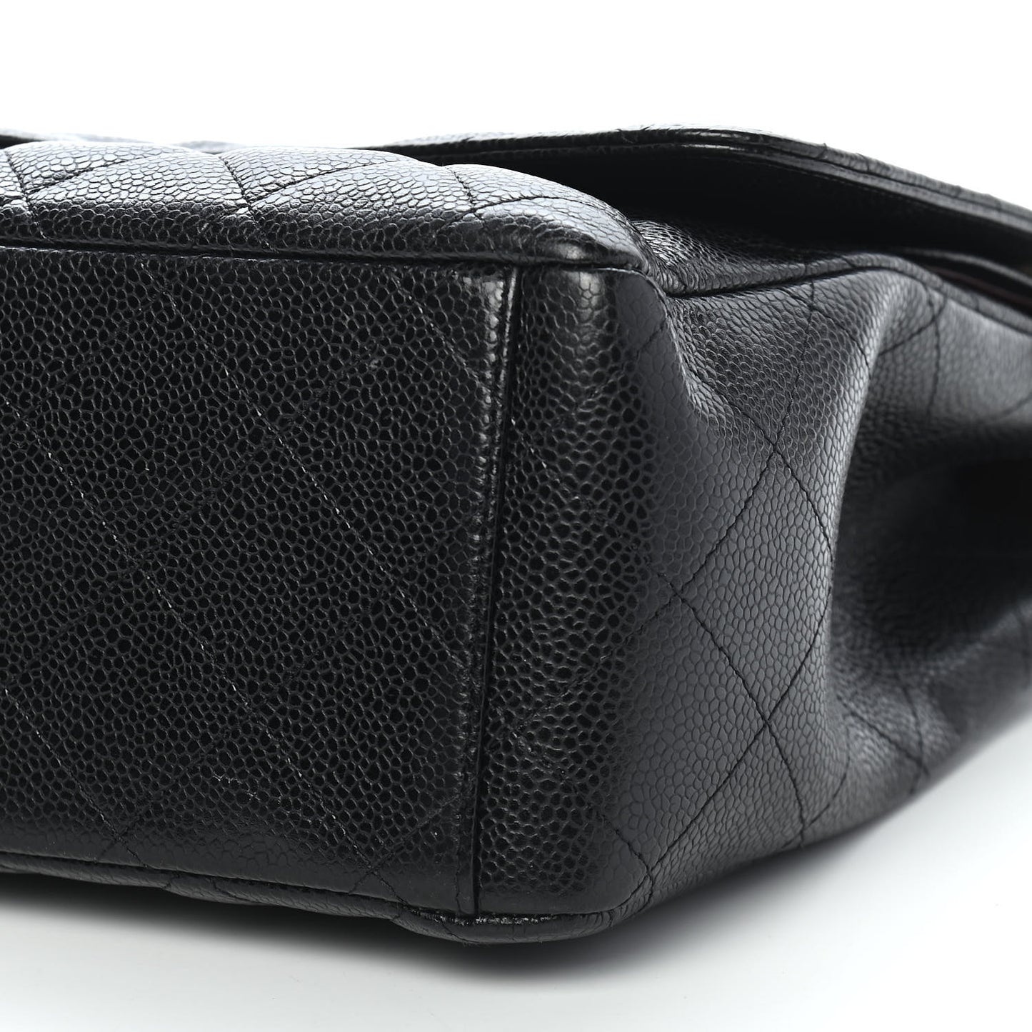 Caviar Quilted Maxi Double Flap Black