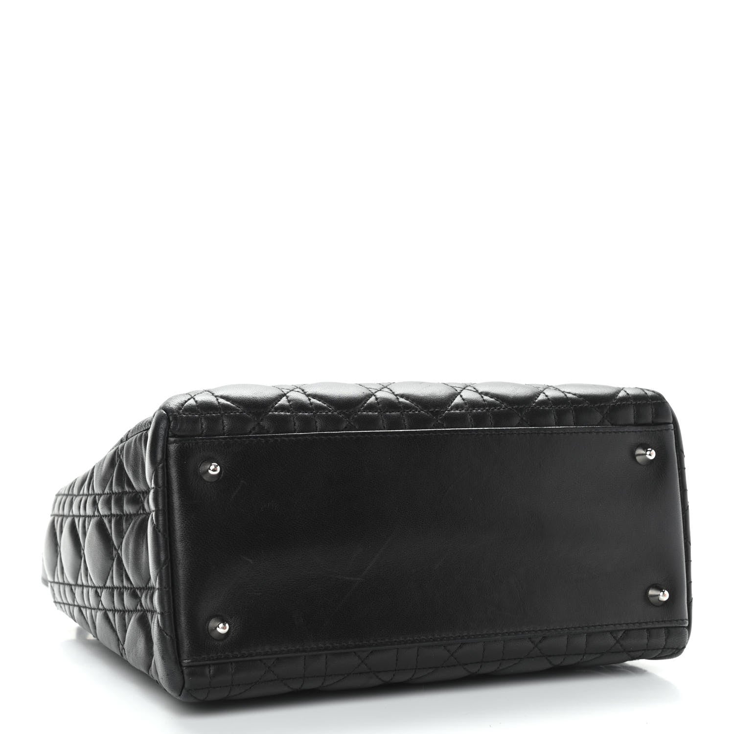 Christian Dior Lambskin Cannage Medium Lady Dior Black 3 of 9