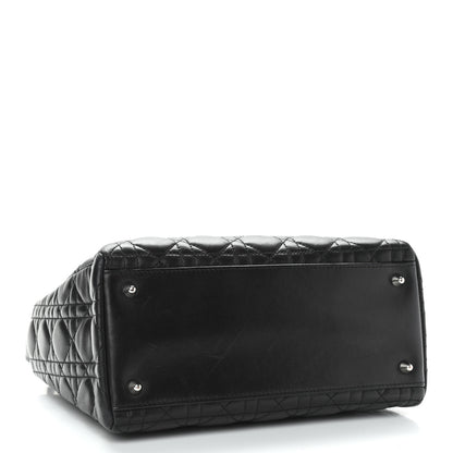 Christian Dior Lambskin Cannage Medium Lady Dior Black 3 of 9