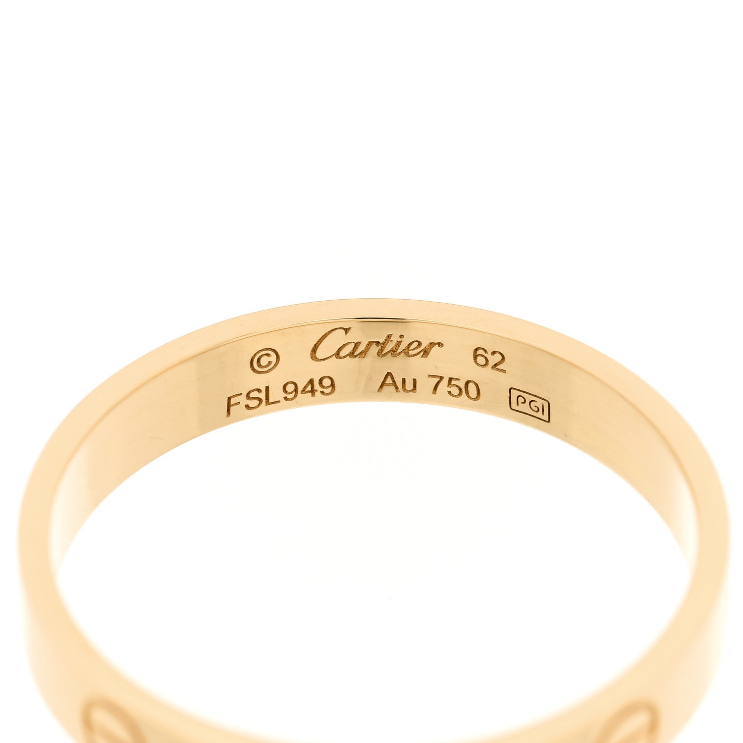 Cartier 18K Yellow Gold 3.5mm LOVE Wedding Band Ring 62 10 3 of 4