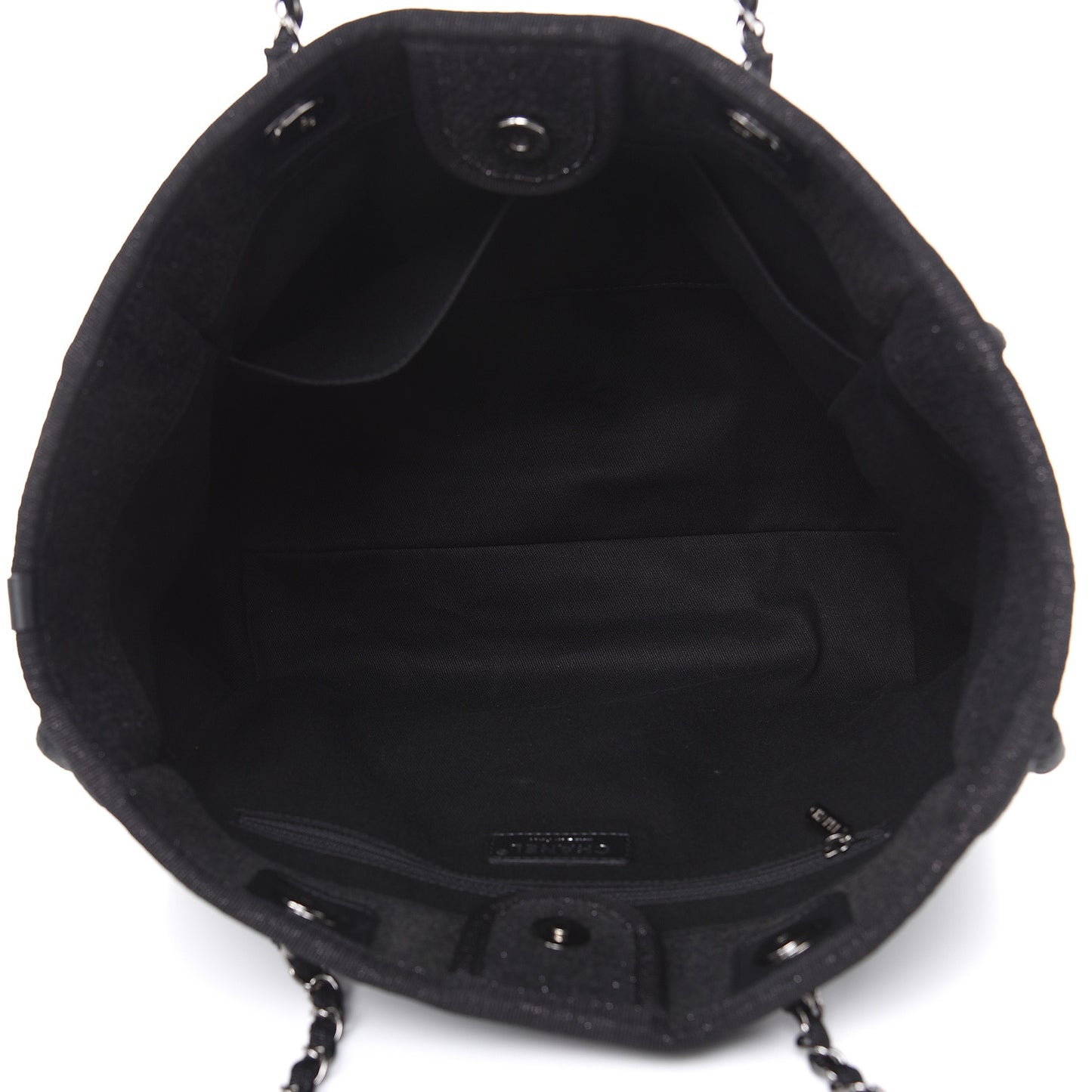 Lurex Boucle Small Deauville Tote Black