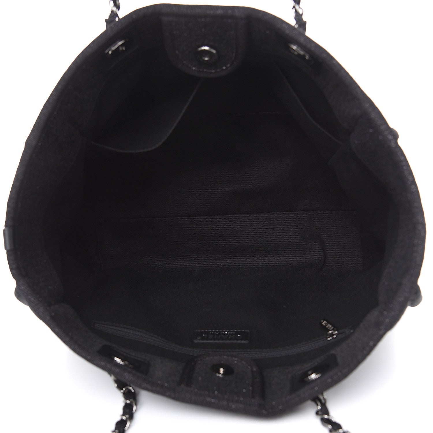 Chanel Lurex Boucle Small Deauville Tote Black 5 of 11